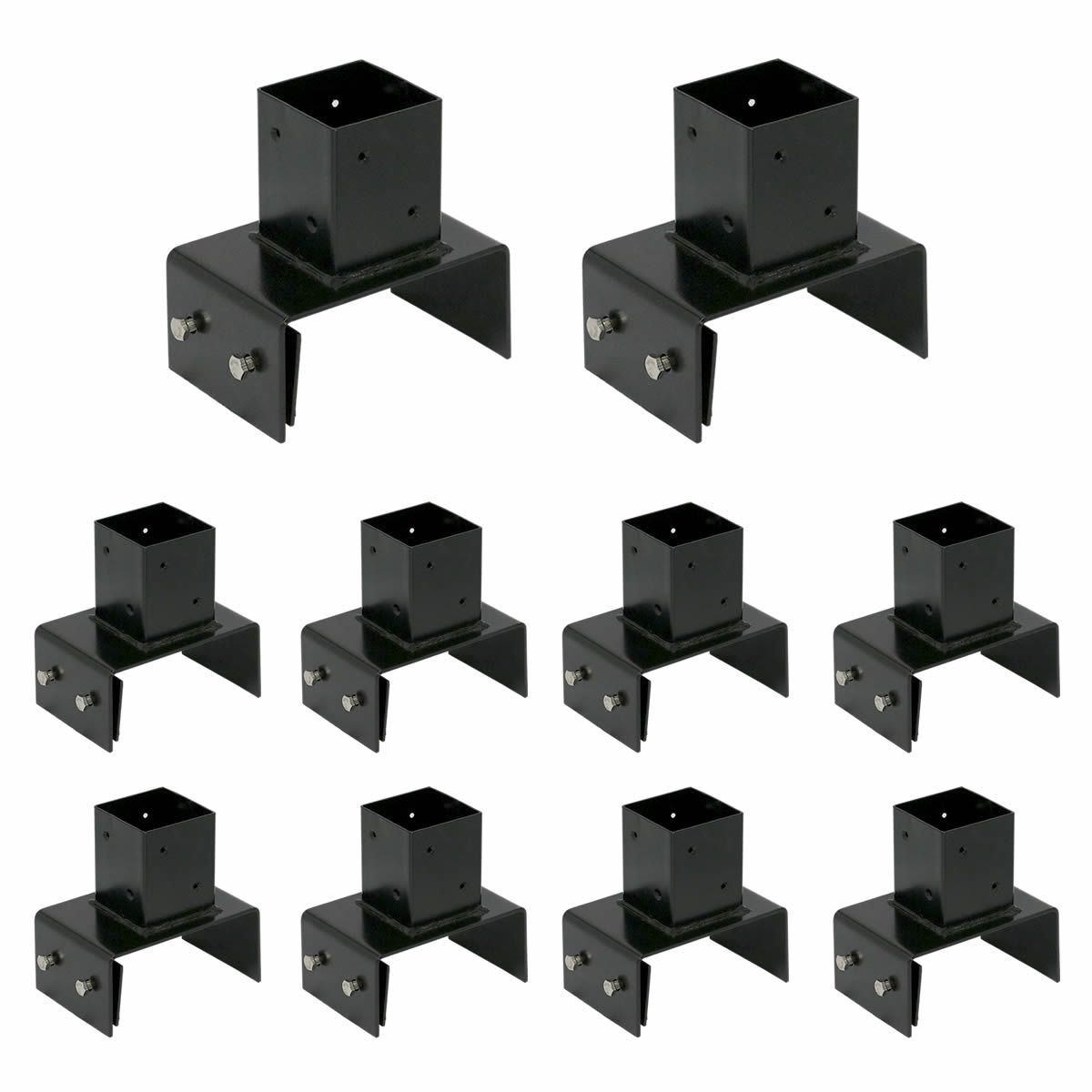 特価◎【直送】住まいスタイル/ラティス・フェンス支柱固定金具ブロック用15cm(10個) ブラック/S-BB7215-10P