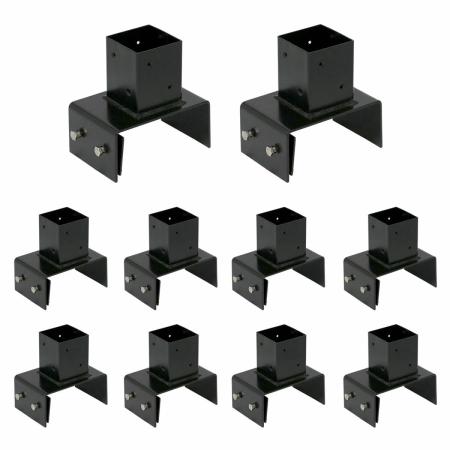 特価◎【直送】住まいスタイル/ラティス・フェンス支柱固定金具ブロック用15cm(10個) ブラック/S-BB7215-10P