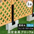 特価◎【直送】住まいスタイル/ラティス・フェンス固定金具 10cmブロック用(連結用1個) ブラック/S-BF4510J