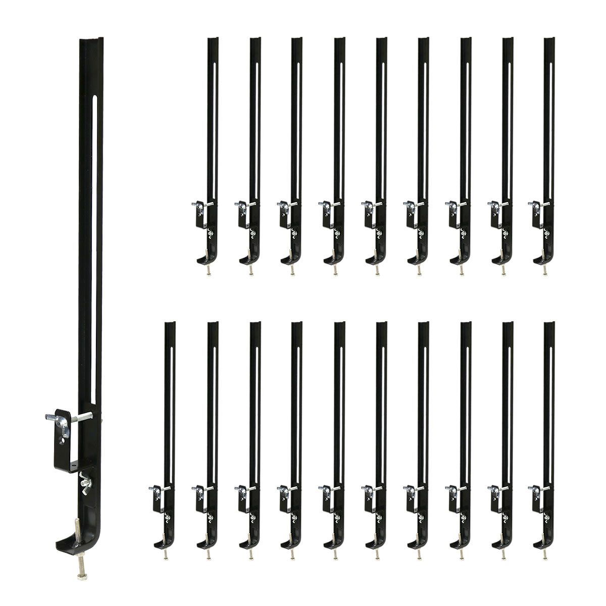 【直送】住まいスタイル/ラティス・フェンス壁面用固定金具(下部20個) ブラック/S-LVCF40-20P