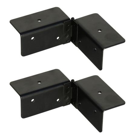 【直送】住まいスタイル/ラティス・フェンス用コーナー連結金具(2個) ブラック/S-LVCN16-2P