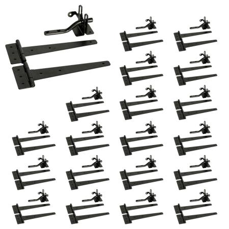 【直送】住まいスタイル/ラティス・フェンス用ゲート金具(20セット) ブラック/S-LVG4P-20P