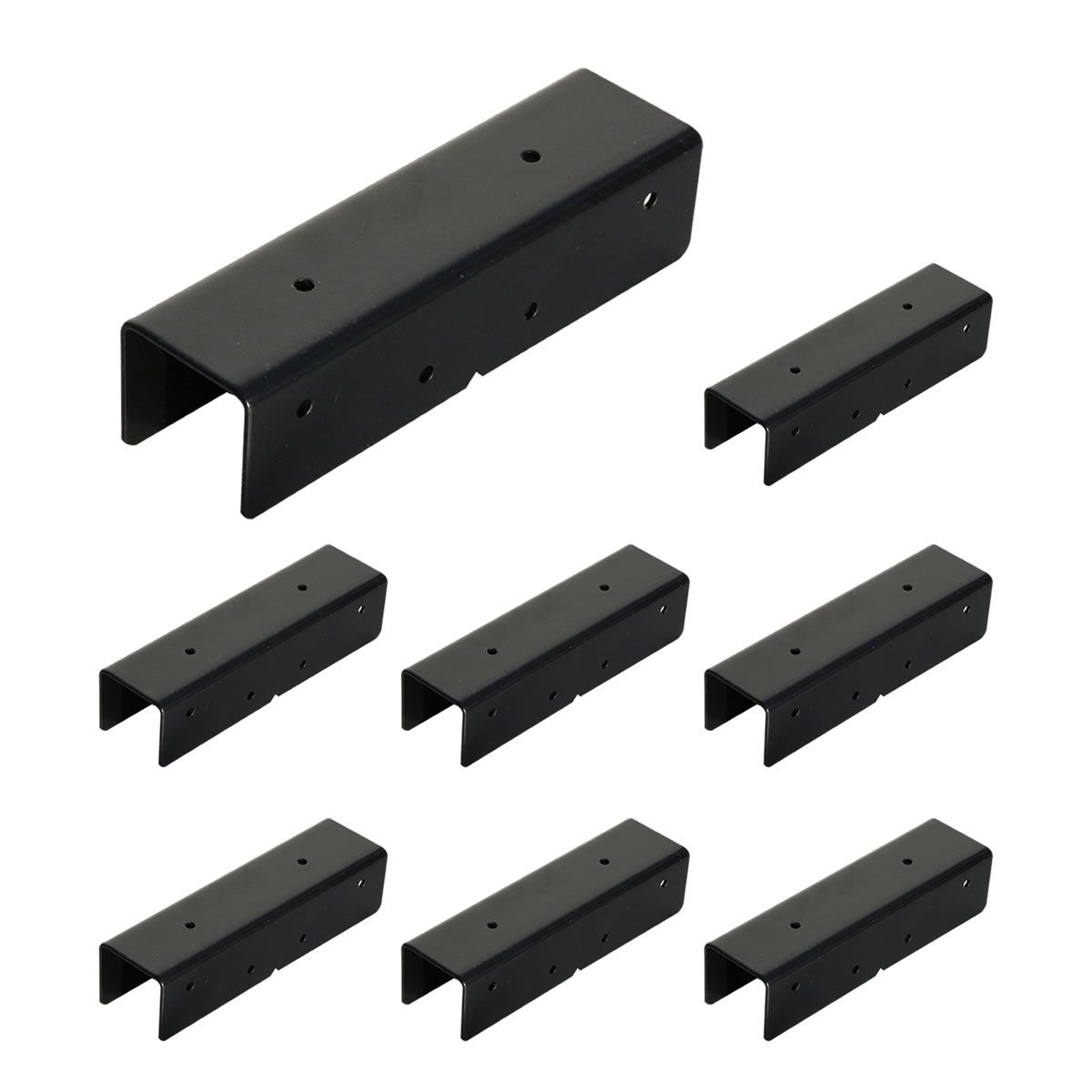 【直送】住まいスタイル/ラティス・フェンス用ストレート連結金具(8個) ブラック/S-LVST15-8P