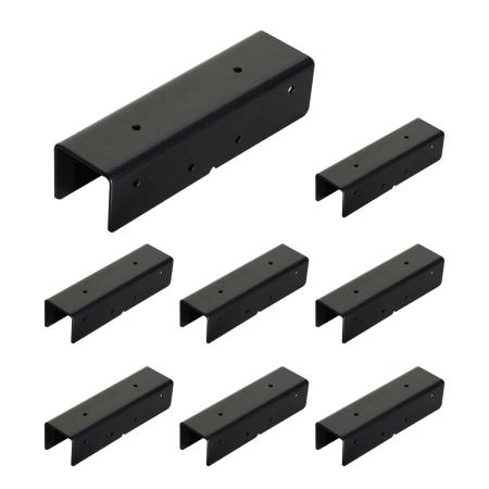 【直送】住まいスタイル/ラティス・フェンス用ストレート連結金具(8個) ブラック/S-LVST15-8P