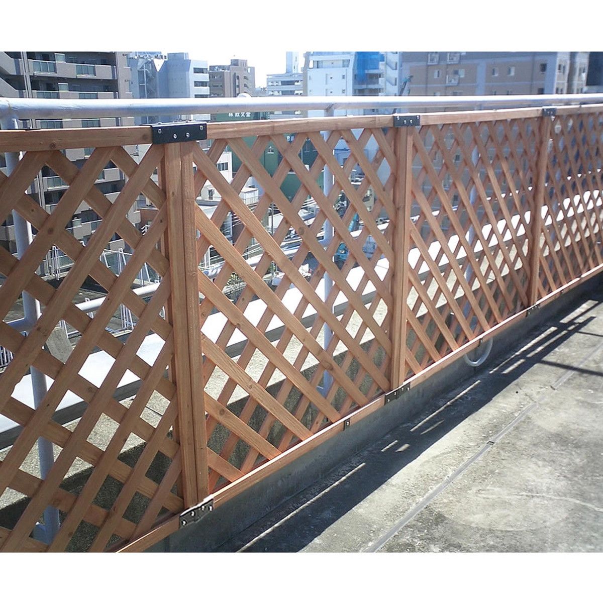 【直送】住まいスタイル/ラティス・フェンス用ストレート連結金具(8個) ブラック/S-LVST15-8P