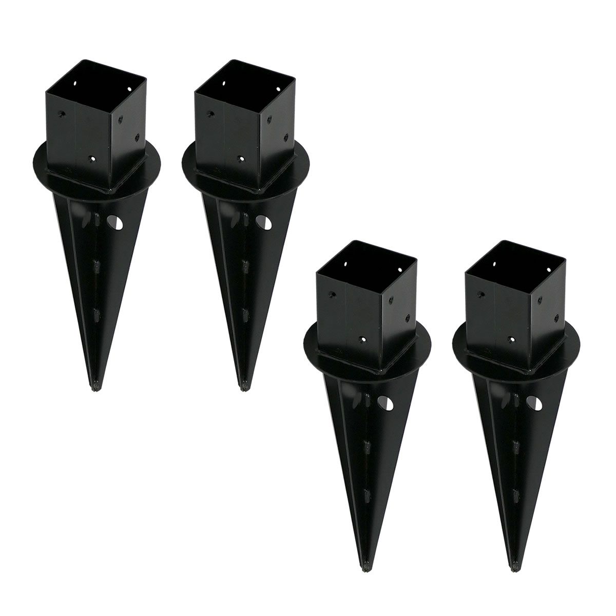 【直送】住まいスタイル/土中用支柱固定金具(4個) ブラック/S-UB4514-4P