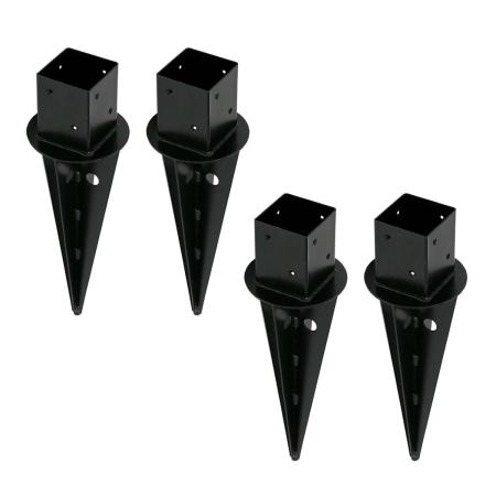 【直送】住まいスタイル/土中用支柱固定金具(4個) ブラック/S-UB4514-4P