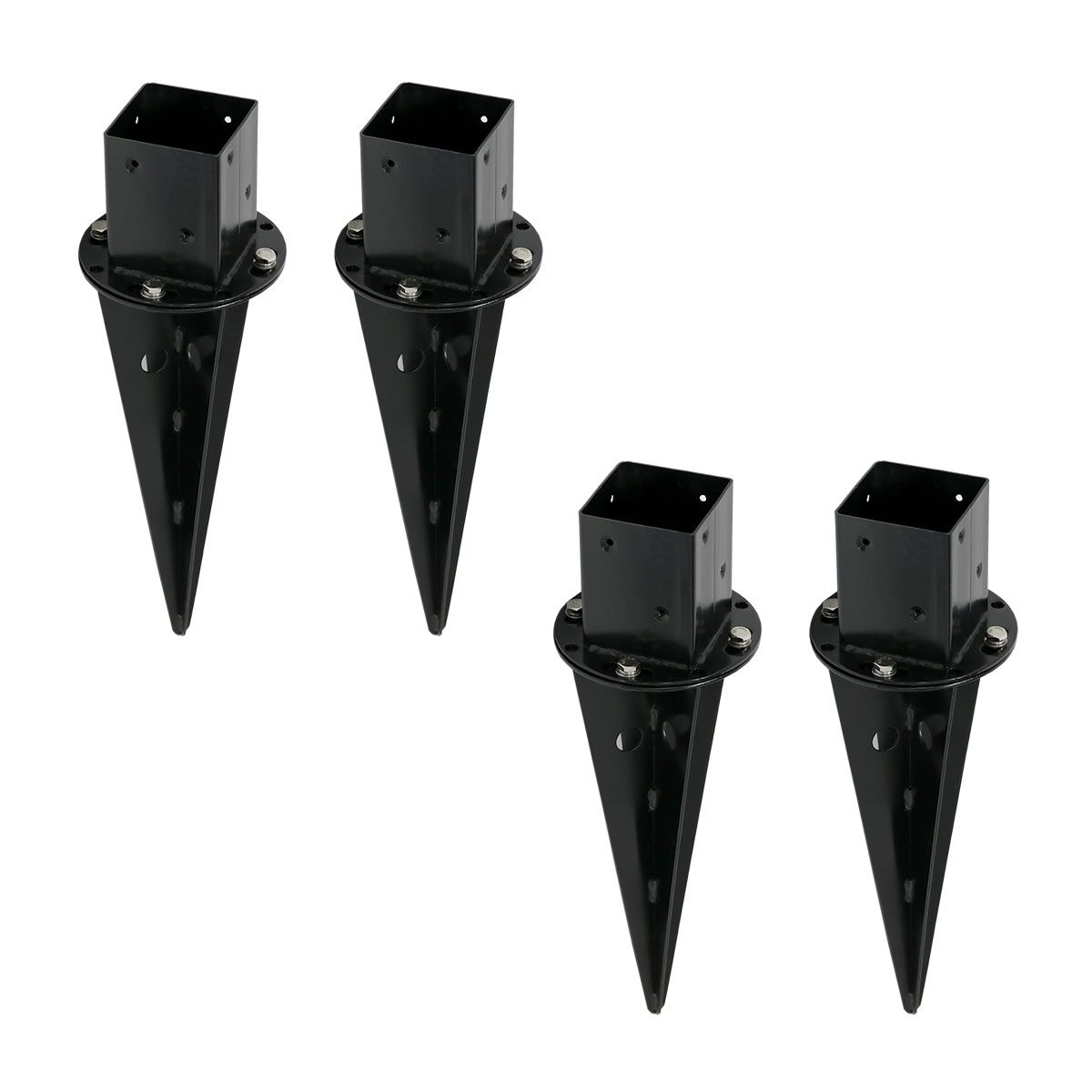 【直送】住まいスタイル/土中用支柱固定金具 調整付き(4個) ブラック/S-UBN72-4P