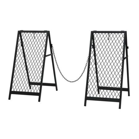 特価◎【直送】住まいスタイル/スタンド式チェーンゲート「TWILL」(ツイル) マットブラック/TW003BLK