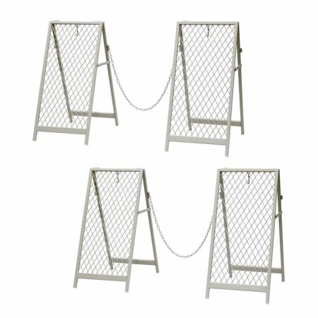 特価◎【直送】住まいスタイル/スタンド式チェーンゲート「TWILL」(ツイル)2セット アイボリーホワイト