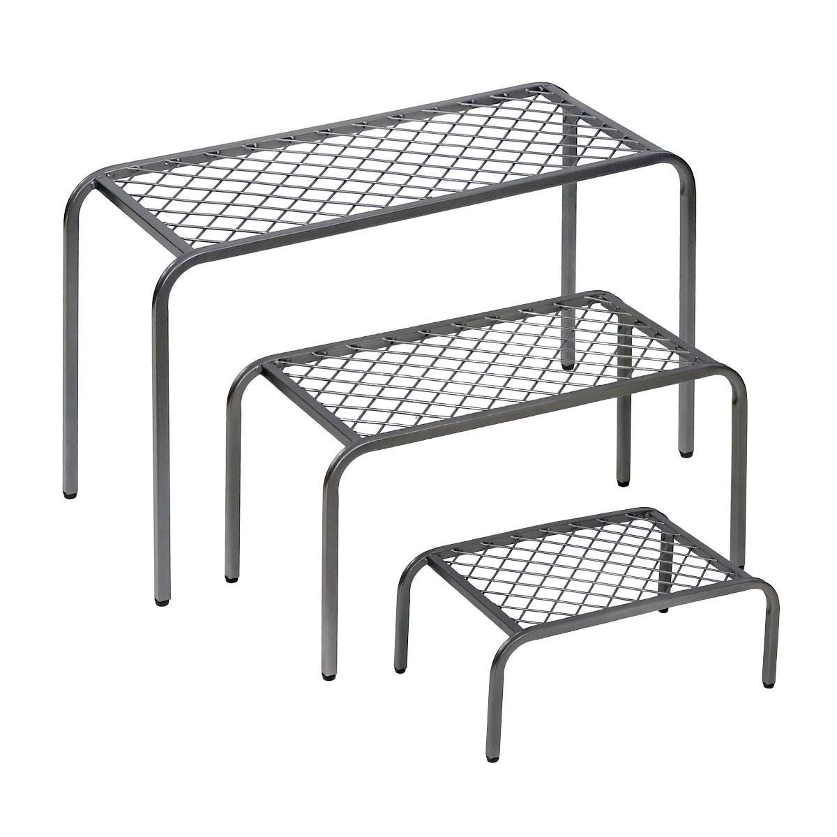 特価◎【直送】住まいスタイル/アイアンプランタースタンド「TWILL」(ツイル) 3点セット グレー/TW007-3PS-GRY