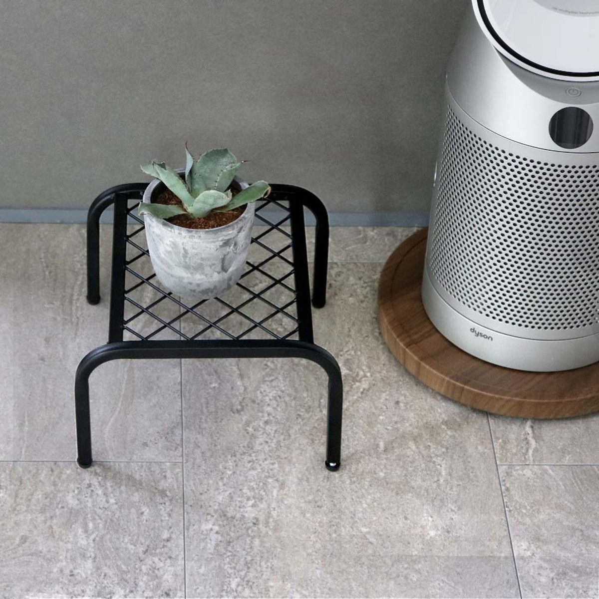 【直送】住まいスタイル/アイアンプランタースタンド「TWILL」(ツイル) ローサイズ ブラック/TW008BLK