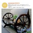 特価◎【直送】住まいスタイル/車輪ベンチ&焼杉テーブル3点セット ダークブラウン