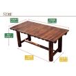 特価◎【直送】住まいスタイル/焼杉テーブル ダークブラウン/WB-T550DBR