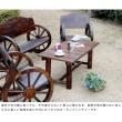 特価◎【直送】住まいスタイル/車輪ベンチ&焼杉テーブル3点セット(ベンチ小×2 テーブル×1) ダークブラウン