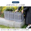 特価◎【直送】住まいスタイル/折り畳めるウッドミニフェンス120(縦ストライプ) 2枚組 ライトブラウン