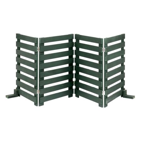 【直送】住まいスタイル/折り畳めるウッドフェンス 160(横ボーダー) 1枚組 ダークグリーン/WF-160YK-DGN