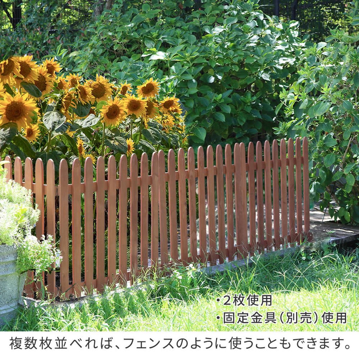 特価◎【直送】住まいスタイル/折り畳めるウッドフェンス 142×71(縦ストライプ) 2枚組 グレー/WF-284F-GRY
