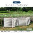 特価◎【直送】住まいスタイル/折り畳めるウッドフェンス 142×71(横ボーダー) ホワイト/WF-142YK-WHT