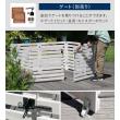 特価◎【直送】住まいスタイル/折り畳めるウッドフェンス 142×71(横ボーダー) 2枚組 ホワイト/WF-284YK-WHT