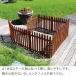 特価◎【直送】住まいスタイル/折り畳めるウッドフェンス ゲート付サークルセット(縦ストライプ) ライトブラウン