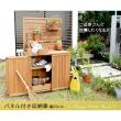特価◎【直送】住まいスタイル/パネル付収納庫80 ブラウン/YB-202NW80
