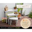 特価◎【直送】住まいスタイル/ホワイトスツール風花台 中 ホワイト/YT-6052