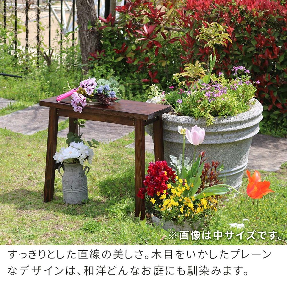 特価◎【直送】住まいスタイル/焼杉スツール風スタンド 3点セット ダークブラウン/YT-406080Y-DBR