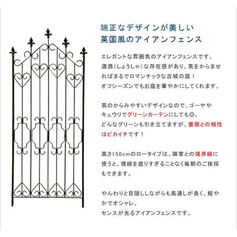 特価◎【直送】住まいスタイル/アイアンフェンスロー150 2枚組 ブラック/DNF150-2P