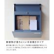 特価◎【直送】住まいスタイル/新聞受け付き壁掛けポスト Miche(ミケ) ラベンダーブルー/PST-004BLU