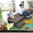 特価◎【直送】住まいスタイル/ユニットウッドデッキ harmonie(アルモニー)90×90 ステップ付 ダークブラウン