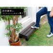 特価◎【直送】住まいスタイル/ユニットウッドデッキ harmonie(アルモニー)90×90 ステップ付 ダークブラウン