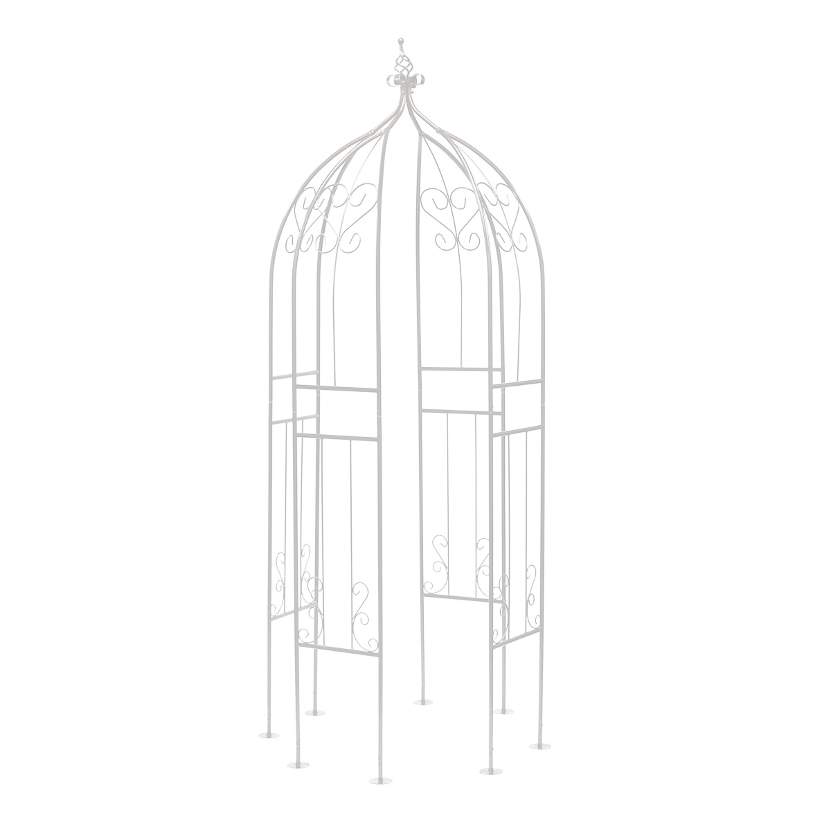 【直送】住まいスタイル/アイアンハーフアーチ(オベリスクキット) ホワイト/IF-N0035WHT ※返品・代引・キャンセル不可
