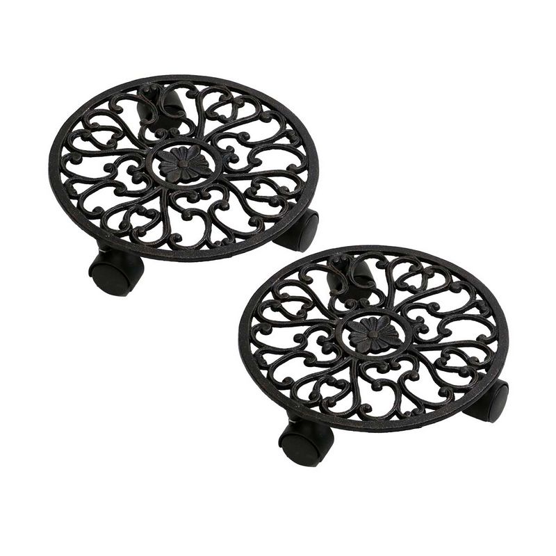 特価◎【直送】住まいスタイル/プランタースタンド 28cm deacor(デーコル) 2個 ヴィンテージブラック