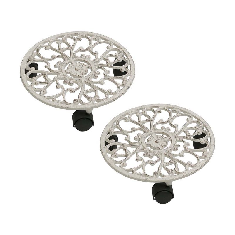 特価◎【直送】住まいスタイル/プランタースタンド 28cm deacor(デーコル) 2個 アンティークホワイト