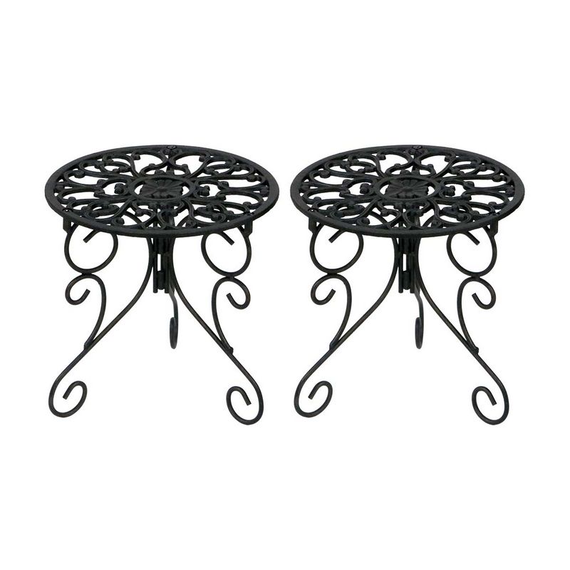 特価◎【直送】住まいスタイル/プランタースタンド ロータイプ deacor(デーコル) 2個 ヴィンテージブラック