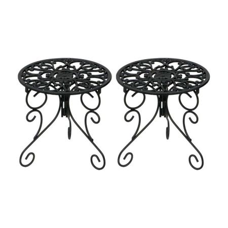 特価◎【直送】住まいスタイル/プランタースタンド ロータイプ deacor(デーコル) 2個 ヴィンテージブラック