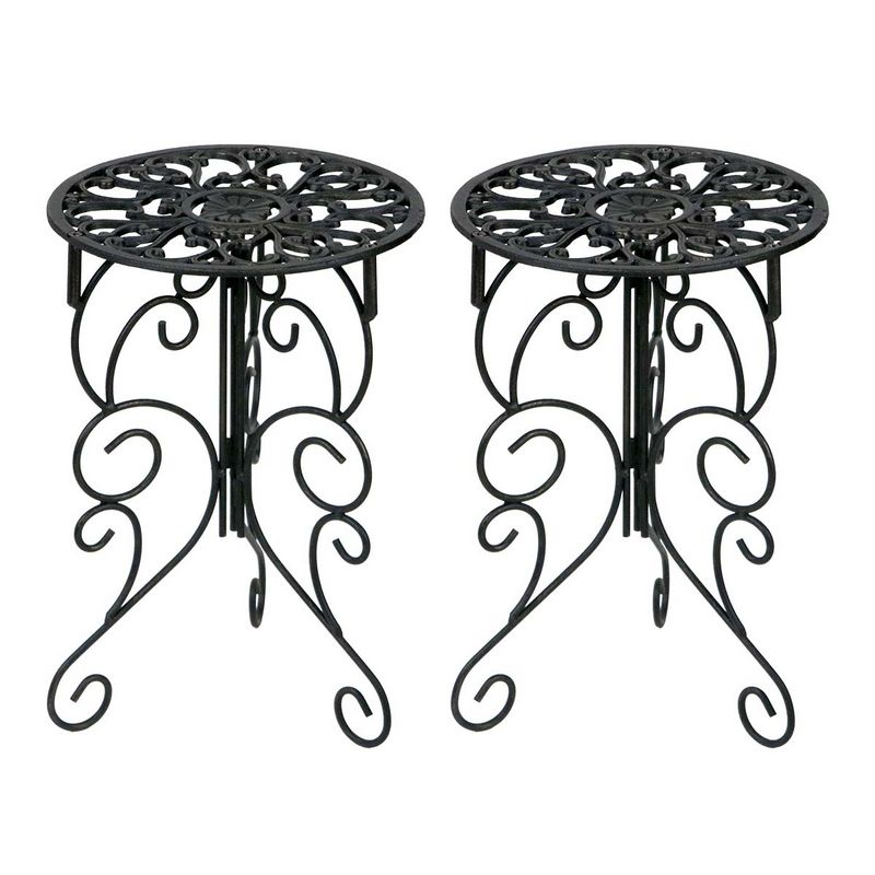 特価◎【直送】住まいスタイル/プランタースタンド ハイタイプ deacor(デーコル) 2個 ヴィンテージブラック