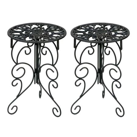 特価◎【直送】住まいスタイル/プランタースタンド ハイタイプ deacor(デーコル) 2個 ヴィンテージブラック