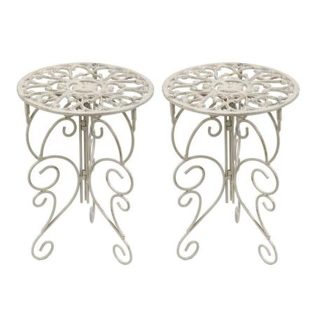 特価◎【直送】住まいスタイル/プランタースタンド ハイタイプ deacor(デーコル) 2個 アンティークホワイト