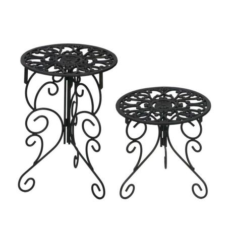 特価◎【直送】住まいスタイル/プランタースタンド ハイロー2個  deacor(デーコル) ヴィンテージブラック