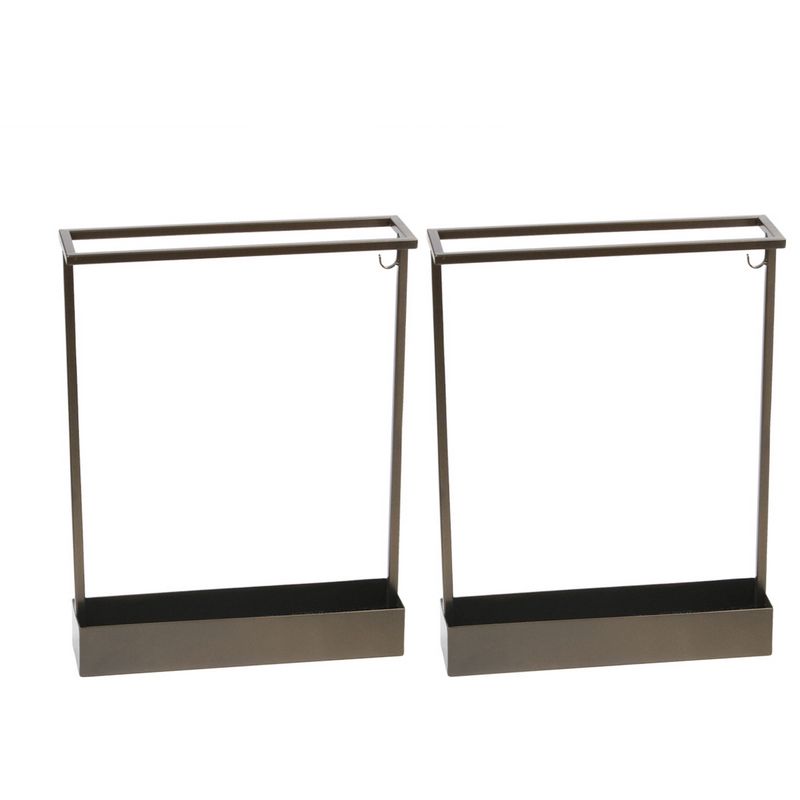 特価◎【直送】住まいスタイル/「ASPESH」 アスペシュ アンブレラスタンド (レクタングル) 2個 ゴールド