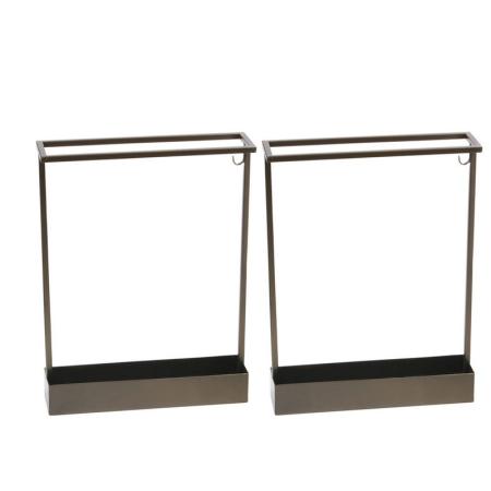 特価◎【直送】住まいスタイル/「ASPESH」 アスペシュ アンブレラスタンド (レクタングル) 2個 ゴールド