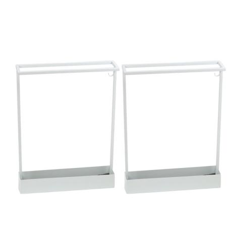 特価◎【直送】住まいスタイル/「ASPESH」 アスペシュ アンブレラスタンド (レクタングル) 2個 マットホワイト