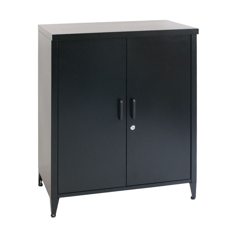 特価◎【直送】住まいスタイル/スチール収納庫 「LUXON(ルクソン)」 シティブラック/ST-002BLK