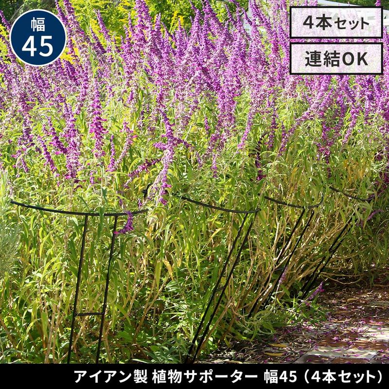 特価◎【直送】住まいスタイル/植物サポーター 幅45 4本セット ブラック/IF-N0047-4P