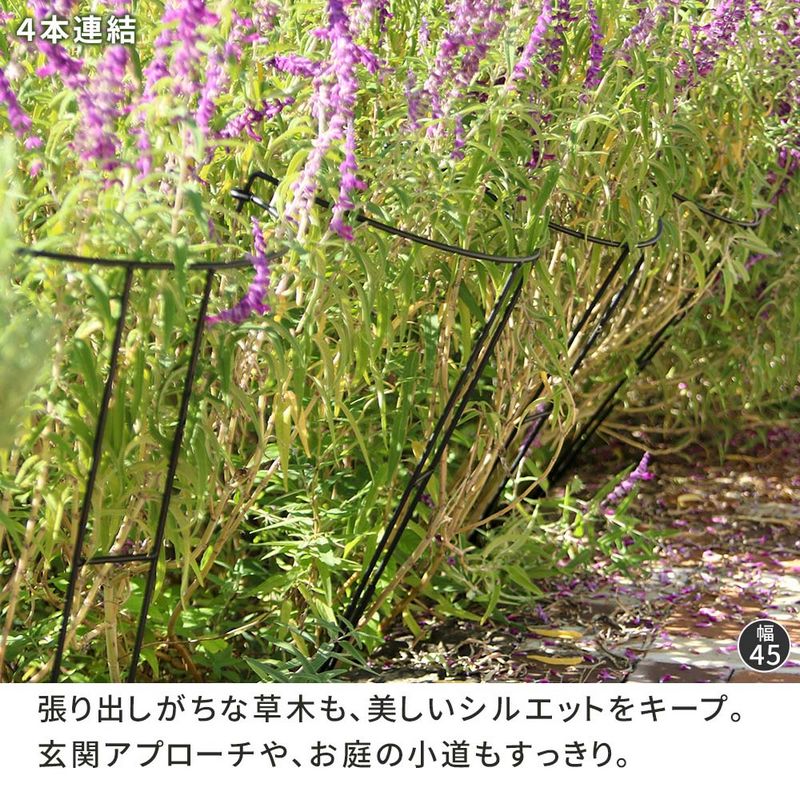 特価◎【直送】住まいスタイル/植物サポーター 幅45 4本セット ブラック/IF-N0047-4P