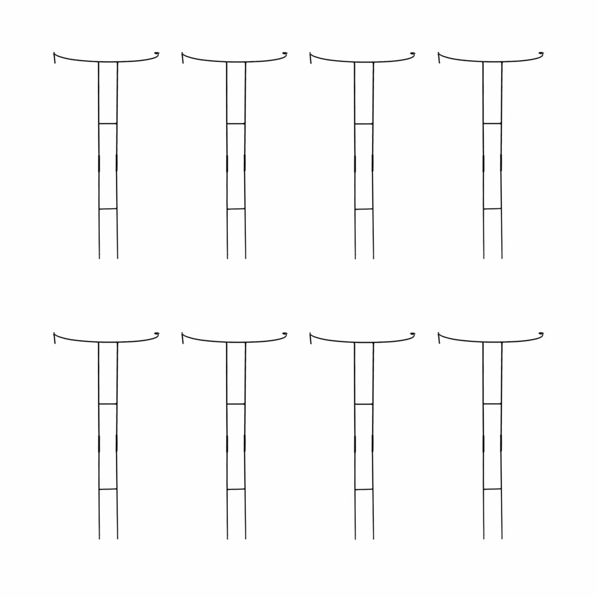 特価◎【直送】住まいスタイル/植物サポーター 幅45 8本セット ブラック/IF-N0047-8P