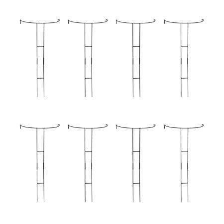 特価◎【直送】住まいスタイル/植物サポーター 幅45 8本セット ブラック/IF-N0047-8P