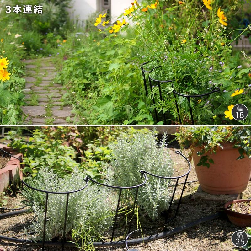 特価◎【直送】住まいスタイル/植物サポーター 幅45 8本セット ブラック/IF-N0047-8P